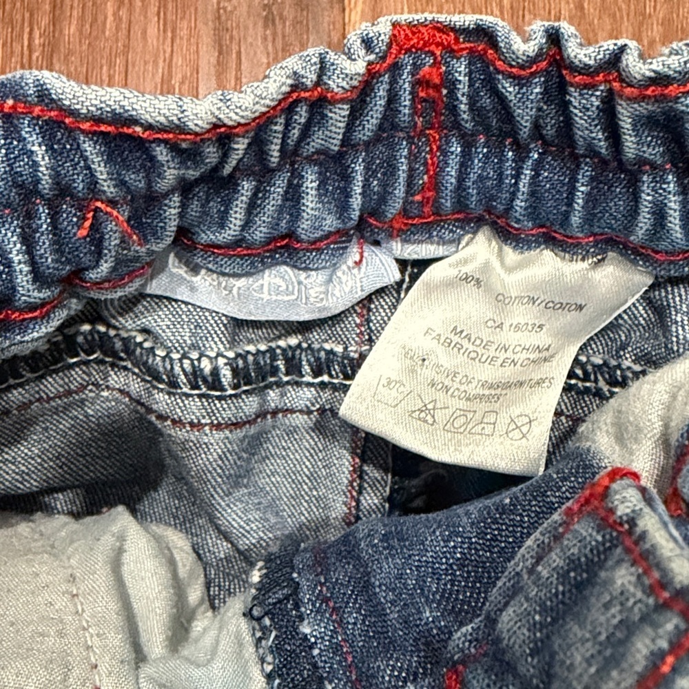 Kids' Blue Jeans with Mickey Soccer Patches - Picture 2 of 7
